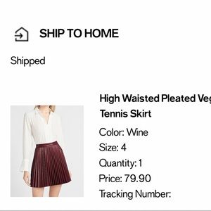 high waisted pleated vegan leather tennis skirt express